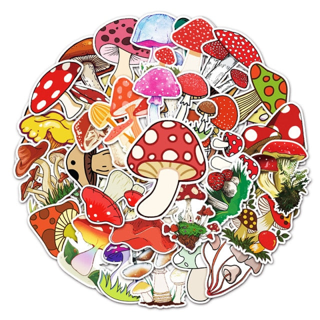 Cartoon Shrooms Stickers