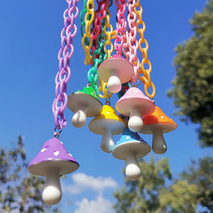 Plastic Chain Mushroom Pendant