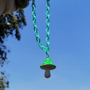 Plastic Chain Mushroom Pendant
